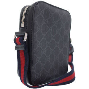 Gucci Crossbody Messenger Shoulder Bag Black GG Supreme